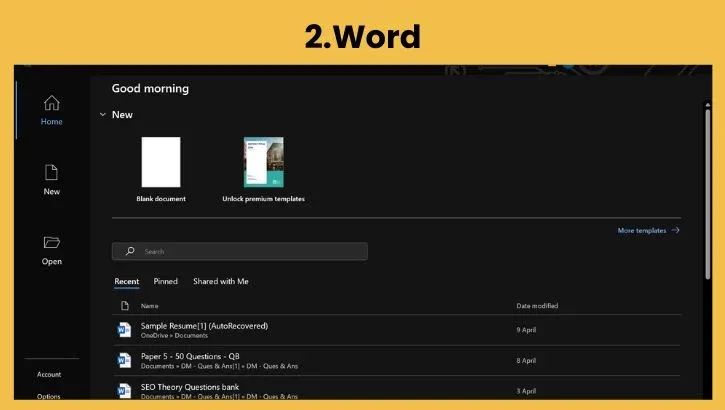 Formatted ebook in Microsoft Word